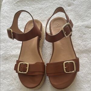 27 Edit/Naturalizer Brown Leather Sandals